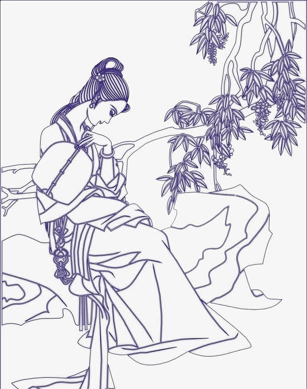 古典美女免抠