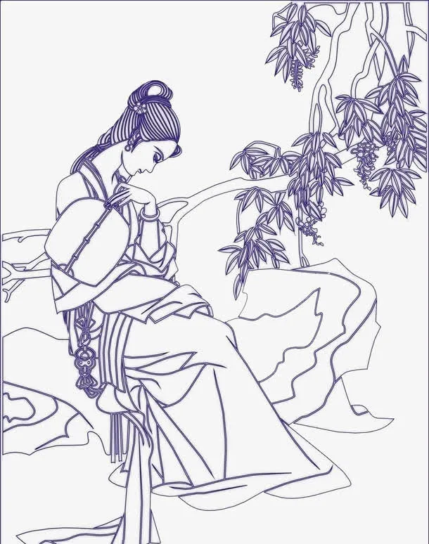古典美女免抠