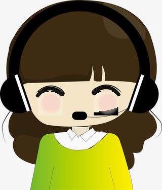 卡通女客服矢量图免抠