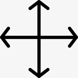 箭头十字图标免抠