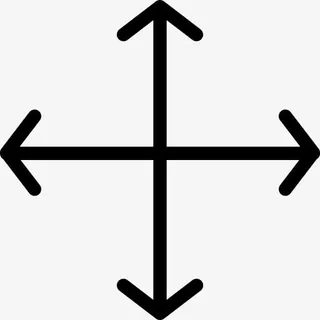 箭头十字图标免抠