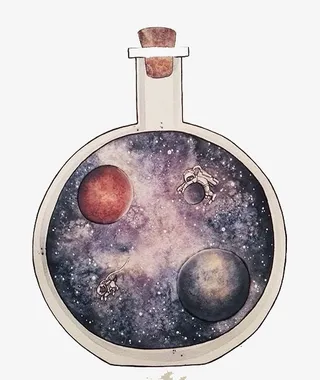 水彩试验瓶免抠