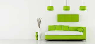 室内场景清新简约白色海报背景高清