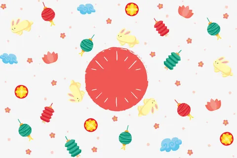 彩色手绘灯笼图片免抠