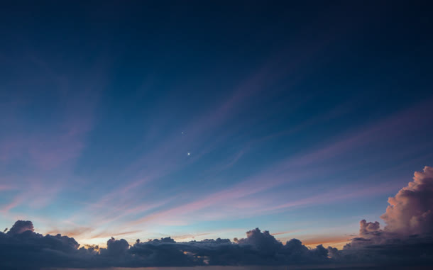 星星天空日落唯美免抠