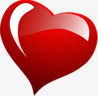 珠光红色爱心七夕免抠