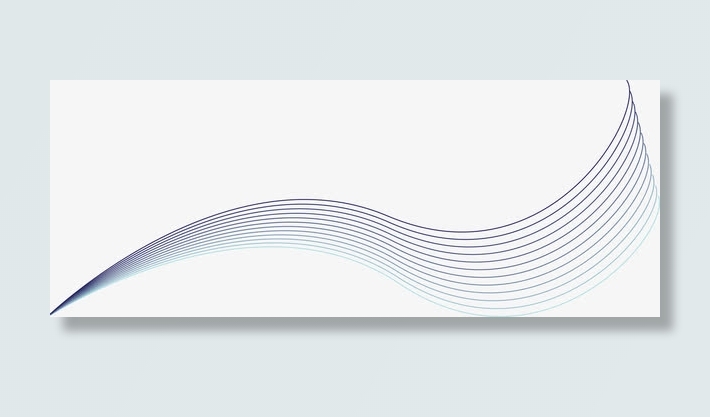 蓝色波动线条图免抠