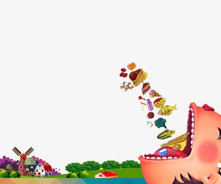 张嘴吃食物免抠