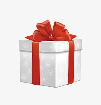 白色礼盒免抠