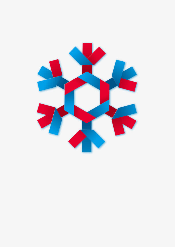 多彩雪花免抠