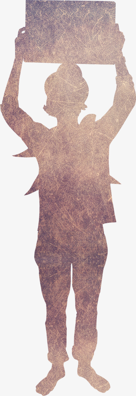 卡通装饰人物剪影企业文化装饰免抠