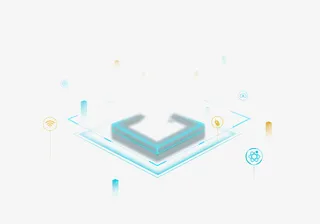 科技效果蓝色的展示台小图标元素免抠标签元素