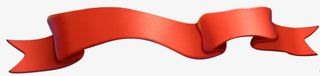 卡通插画立体活动节日红色飘带免抠