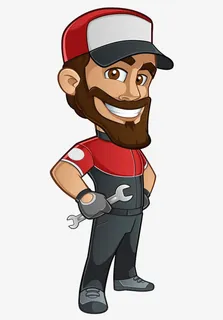 卡通维修工免抠