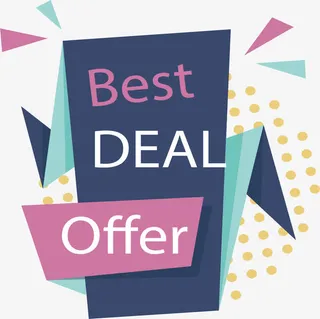 深蓝色促销标签免抠