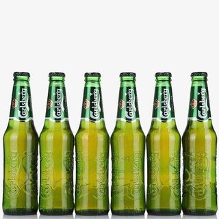 六瓶嘉士伯啤酒冰镇爽口免抠