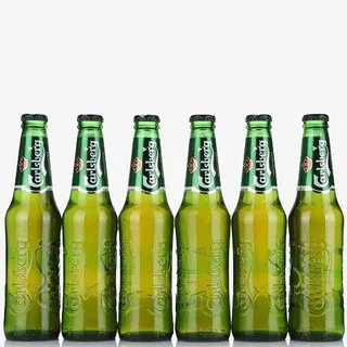 六瓶嘉士伯啤酒冰镇爽口免抠