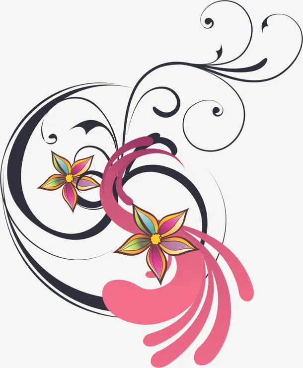 线条花纹免抠