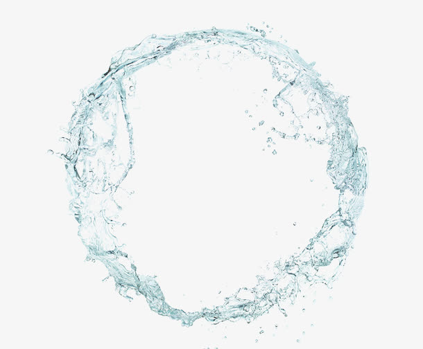 滴水汇聚圆形免抠