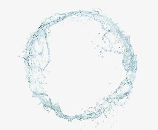滴水汇聚圆形免抠