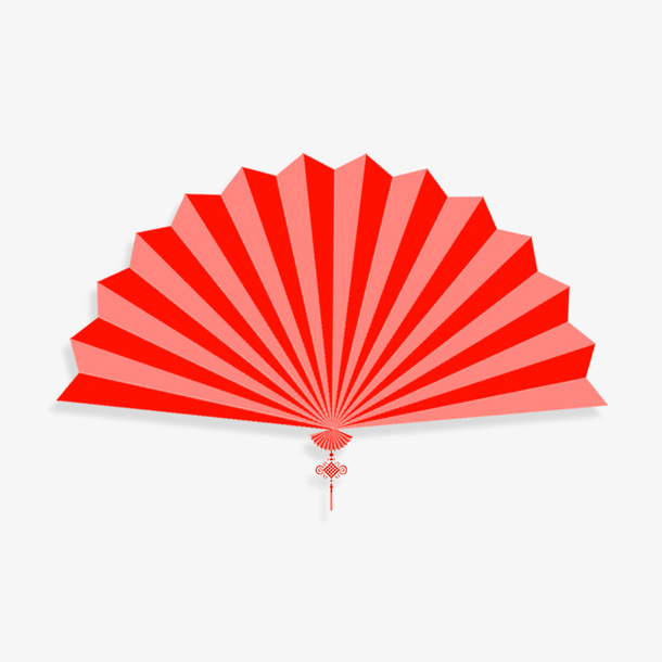 中国结小折扇免抠