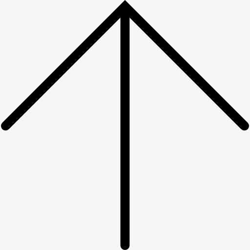 薄上箭头图标免抠