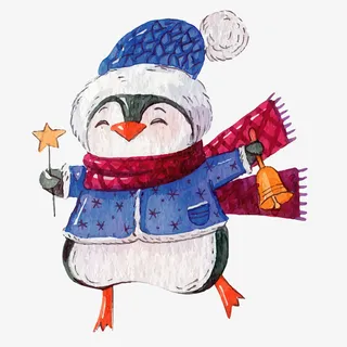 冬季棉衣企鹅免抠素材免抠