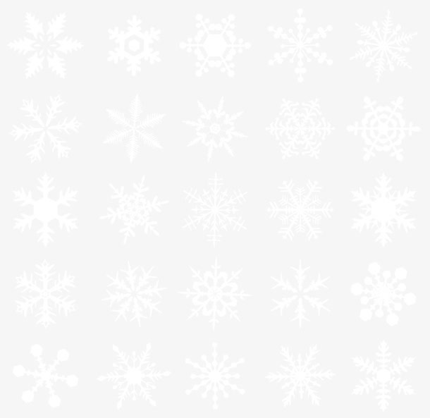白色雪花装饰大集合免抠