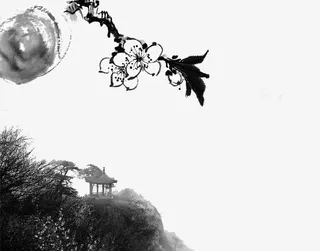 黑色文艺水墨背景