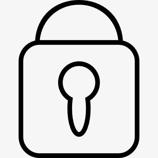 锁上挂锁的安全工具概述符号图标免抠