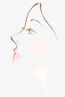 手绘女孩脸部装饰图案免抠 手绘女孩脸部装饰图案免抠