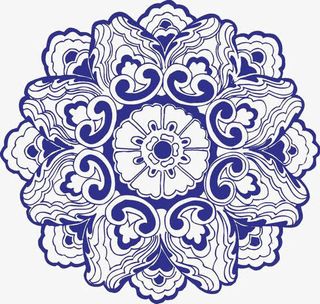 中国风印花免抠