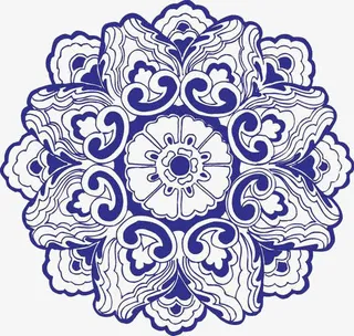 中国风印花免抠