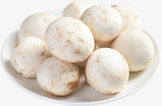 一盘新鲜的口蘑免抠