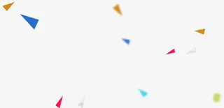 彩色三角形碎片海报背景免抠