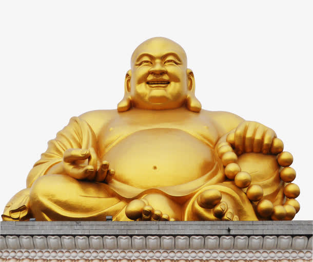 高清如来佛铜像免抠