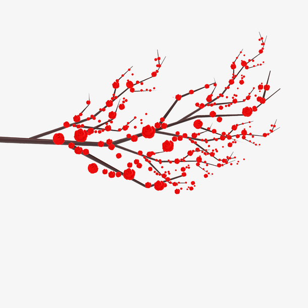 中国风梅花国潮梅花腊梅红梅素材免抠