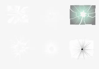 屏幕碎裂纹理素材免抠