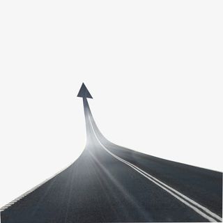 箭头马路免扣素材免抠