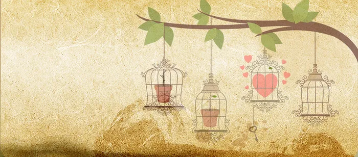 树枝笼子复古纹理高清