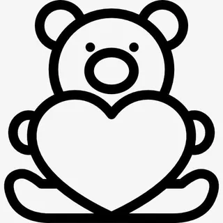 Teddy Bear的心图标免抠