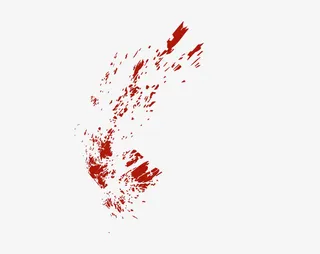 红色墨迹斑点免抠