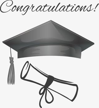 手绘毕业典礼海报免抠