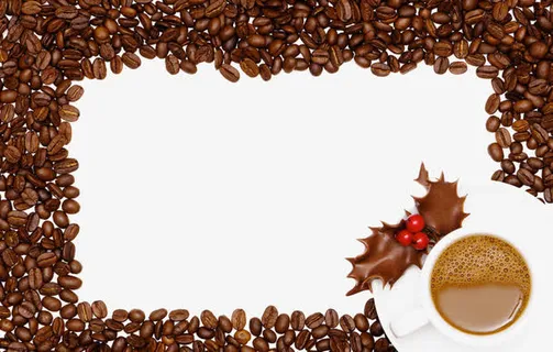 咖啡豆相框免抠