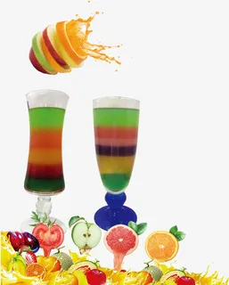 彩色奶茶美味奶茶店宣传单免抠