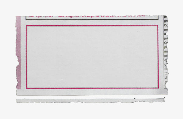 白色带框碎片纸免抠