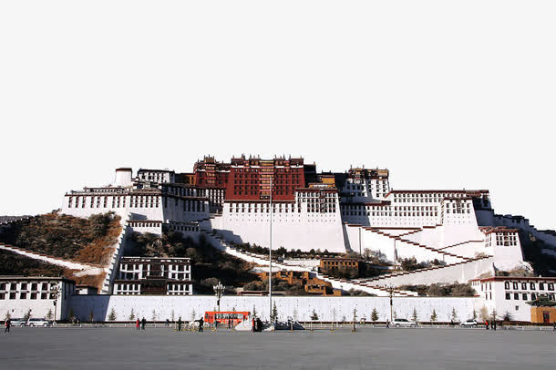 旅游景点布达拉宫免抠