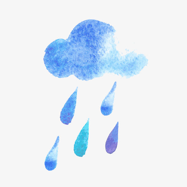 云和雨滴免抠
