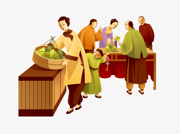 包粽子图PNG下载免抠