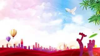 唯美炫彩大气创建文明城市公益海报背景素材高清另类其他背景